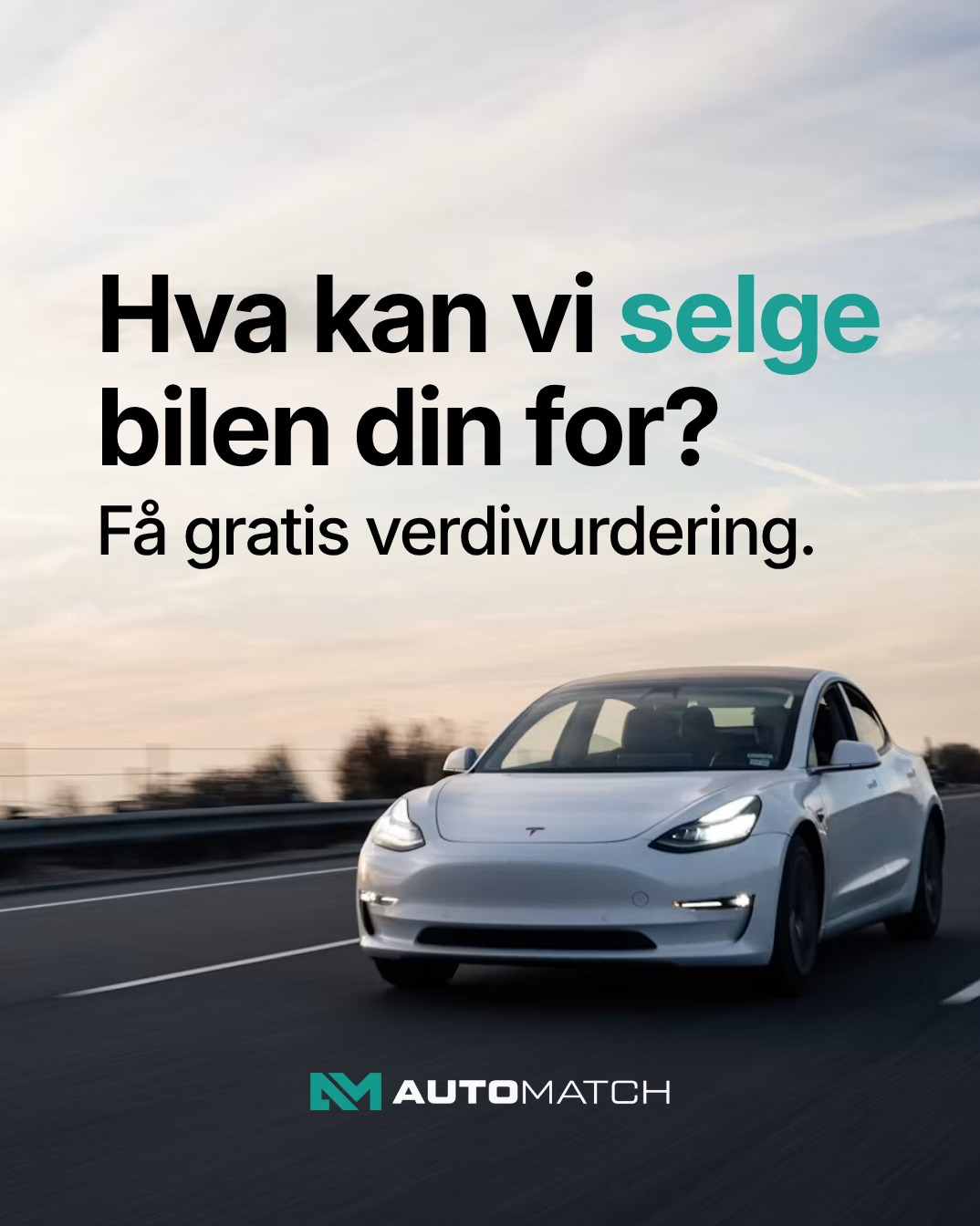 Annonse: «Hva kan vi selge bilen din for? Få gratis verdivurdering.»