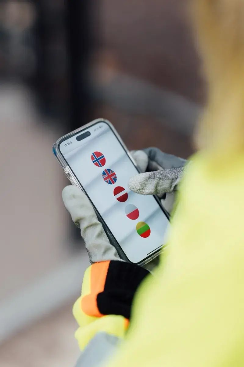 Admissio, nærbilde av mobil